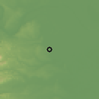 Shaded relief of the 56 km around Nanhai, drawn from the GMTED2010 grid