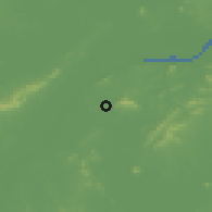 Shaded relief of the 56 km around Nanjing, drawn from the GMTED2010 grid