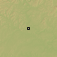 Shaded relief of the 56 km around Nanlong, drawn from the GMTED2010 grid