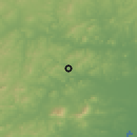 Shaded relief of the 53 km around Nanpiao, drawn from the GMTED2010 grid