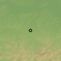 Shaded relief of the 51 km around Binzhou, drawn from the GMTED2010 grid