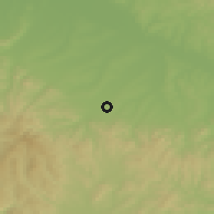 Shaded relief of the 51 km around Boli, drawn from the GMTED2010 grid