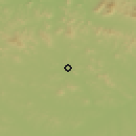 Shaded relief of the 52 km around Panshi, drawn from the GMTED2010 grid
