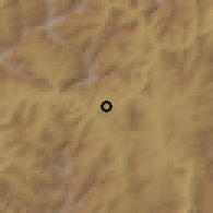 Shaded relief of the 57 km around Panzhihua, drawn from the GMTED2010 grid