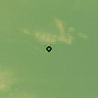 Shaded relief of the 55 km around Pingdingshan, drawn from the GMTED2010 grid