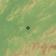 Shaded relief of the 57 km around Pingxiang, drawn from the GMTED2010 grid
