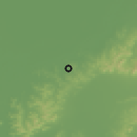 Shaded relief of the 55 km around Pingyin, drawn from the GMTED2010 grid