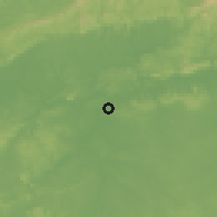 Shaded relief of the 58 km around Pumiao, drawn from the GMTED2010 grid