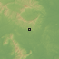 Shaded relief of the 57 km around Qidong, drawn from the GMTED2010 grid