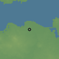 Shaded relief of the 59 km around Qiongshan, drawn from the GMTED2010 grid