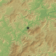 Shaded relief of the 57 km around Sanming, drawn from the GMTED2010 grid