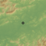 Shaded relief of the 57 km around Shangrao, drawn from the GMTED2010 grid