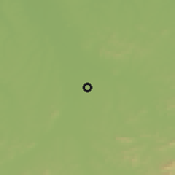 Shaded relief of the 52 km around Shanhetun, drawn from the GMTED2010 grid