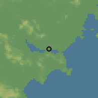 Shaded relief of the 58 km around Shantou, drawn from the GMTED2010 grid