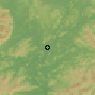 Shaded relief of the 58 km around Shaoguan, drawn from the GMTED2010 grid
