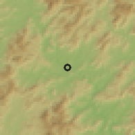 Shaded relief of the 57 km around Shaowu, drawn from the GMTED2010 grid
