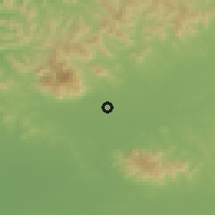 Shaded relief of the 55 km around Shengzhuang, drawn from the GMTED2010 grid