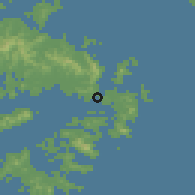 Shaded relief of the 56 km around Shenjiamen, drawn from the GMTED2010 grid