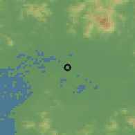 Shaded relief of the 58 km around Shilong, drawn from the GMTED2010 grid