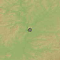 Shaded relief of the 52 km around Chaihe, drawn from the GMTED2010 grid