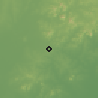 Shaded relief of the 55 km around Shizilu, drawn from the GMTED2010 grid