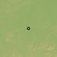 Shaded relief of the 52 km around Shuangyang, drawn from the GMTED2010 grid