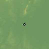 Shaded relief of the 57 km around Changde, drawn from the GMTED2010 grid