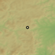 Shaded relief of the 52 km around Suifenhe, drawn from the GMTED2010 grid