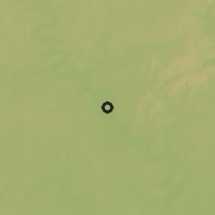 Shaded relief of the 56 km around Suining, drawn from the GMTED2010 grid