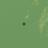 Shaded relief of the 55 km around Suixi, drawn from the GMTED2010 grid