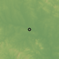 Shaded relief of the 56 km around Suizhou, drawn from the GMTED2010 grid
