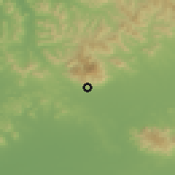 Shaded relief of the 55 km around Taian, drawn from the GMTED2010 grid