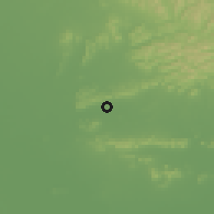 Shaded relief of the 55 km around Taozhuang, drawn from the GMTED2010 grid