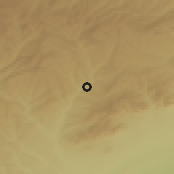 Shaded relief of the 55 km around Tongchuan, drawn from the GMTED2010 grid