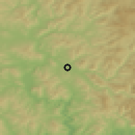 Shaded relief of the 52 km around Wangqing, drawn from the GMTED2010 grid