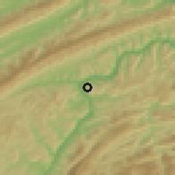 Shaded relief of the 56 km around Wanxian, drawn from the GMTED2010 grid