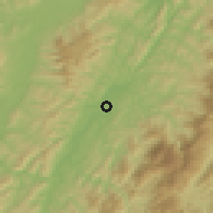 Shaded relief of the 57 km around Anjiang, drawn from the GMTED2010 grid
