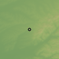 Shaded relief of the 52 km around Changtu, drawn from the GMTED2010 grid