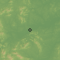 Shaded relief of the 57 km around Xiangxiang, drawn from the GMTED2010 grid