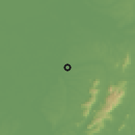 Shaded relief of the 57 km around Xiangyin, drawn from the GMTED2010 grid