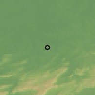 Shaded relief of the 56 km around Xianning, drawn from the GMTED2010 grid