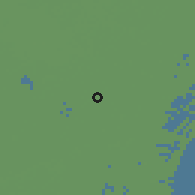 Shaded relief of the 54 km around Xianshuigu, drawn from the GMTED2010 grid