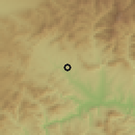 Shaded relief of the 55 km around Changzhi, drawn from the GMTED2010 grid