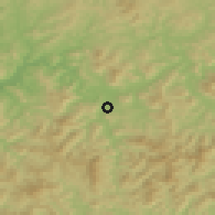 Shaded relief of the 53 km around Xiaoshi, drawn from the GMTED2010 grid