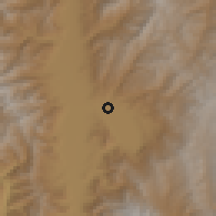 Shaded relief of the 57 km around Xichang, drawn from the GMTED2010 grid