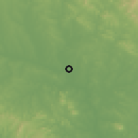 Shaded relief of the 56 km around Xihe, drawn from the GMTED2010 grid