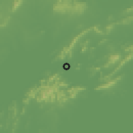 Shaded relief of the 56 km around Chaohu, drawn from the GMTED2010 grid