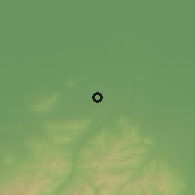 Shaded relief of the 54 km around Xindian, drawn from the GMTED2010 grid