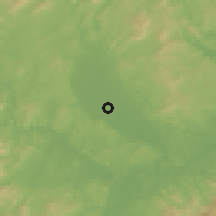 Shaded relief of the 58 km around Xingcheng, drawn from the GMTED2010 grid