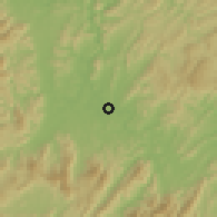 Shaded relief of the 57 km around Xinhua, drawn from the GMTED2010 grid